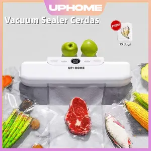 UPHOME Mesin Vacuum Sealer Vacum Vakum Sealer Makanan Basah dan kering Listrik