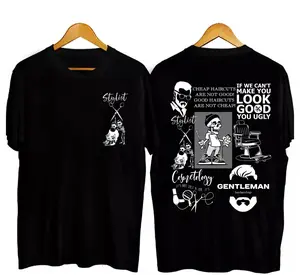 Kaos Barber shop Tshirt Depan belakang sablon Atasan pria dewasa murah Cod Unisex Soft