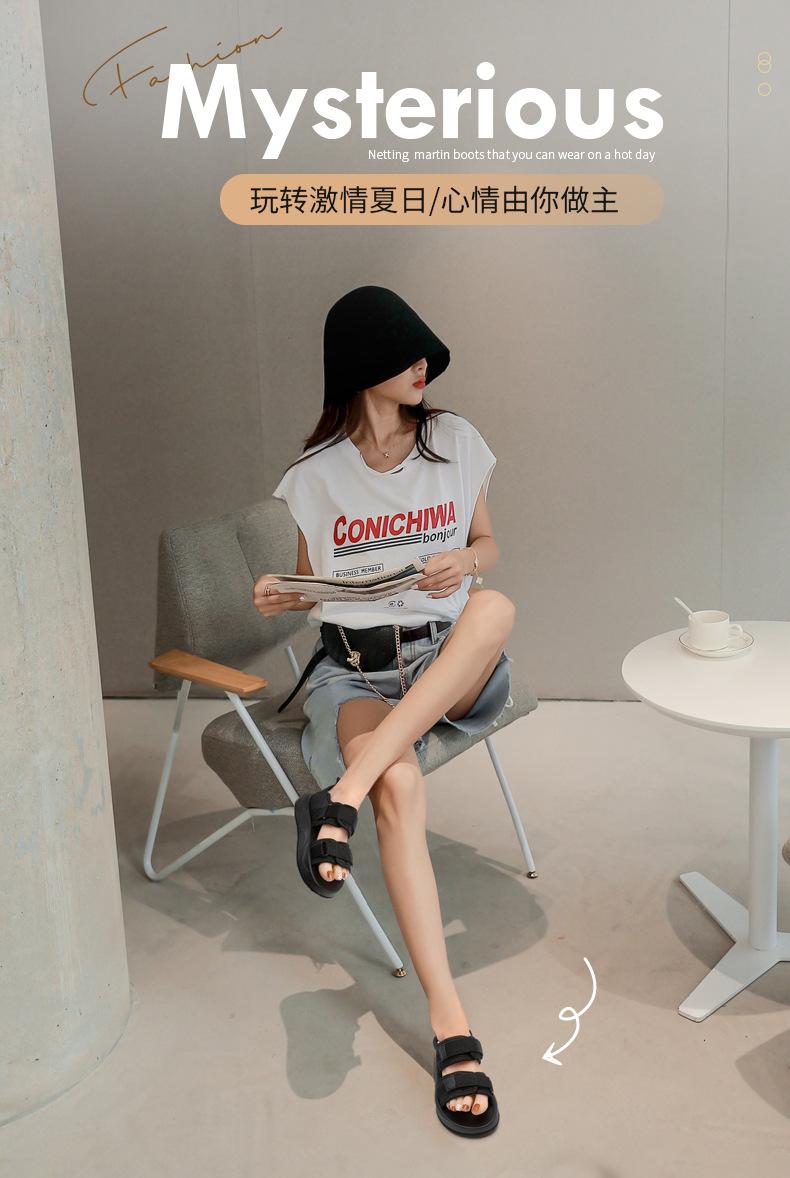 Product Introduction of [100% Import& Barang ready] Sandal Casual Wanita Import / COD / INS/Sandal Wanita/Korea Karet Jelly Wanita Velcro/Sandal Tali Sendal 23