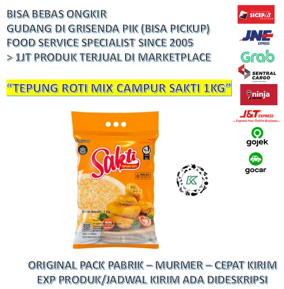 Tepung Roti Breadcrumbs MIX Kasar Sakti 1kg pack pabrik