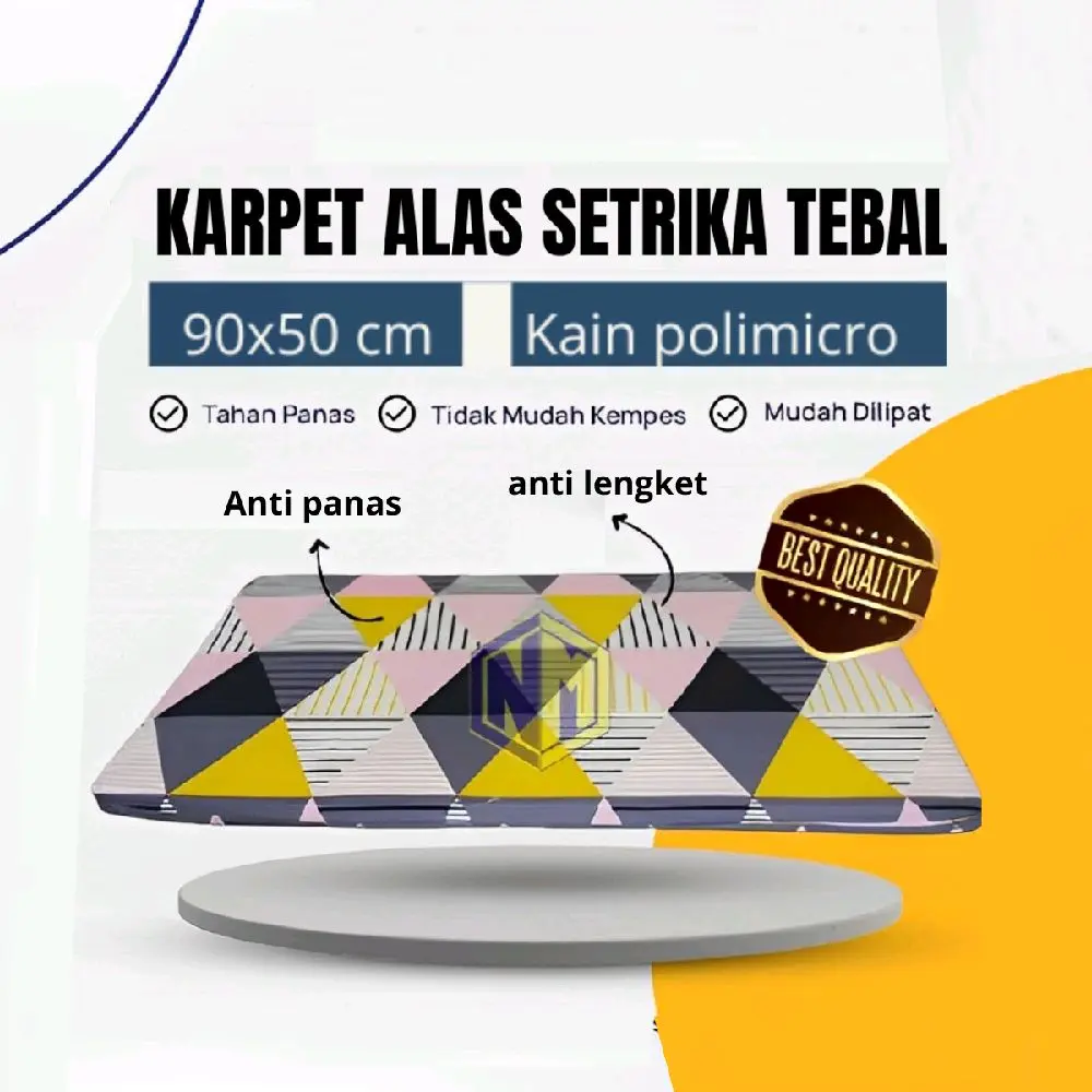 karpet alas setrika tebal tahan panas dan anti kempes ukuran 90x50 cm