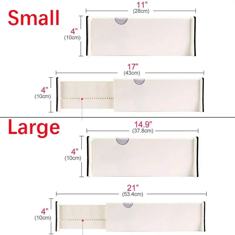 Bộ Chia Ngăn Kéo, Chân Đế Miễn Phí, Bộ Sắp Xếp Ngăn Kéo, Bộ Chia Tất Tủ Quần Áo, Bộ Chia Ngăn Kéo Có Thể Mở Rộng, Bộ Chia Tủ Chống Bụi 6