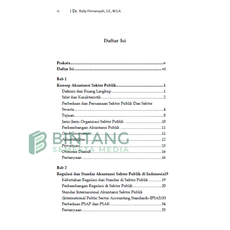 Bintang Semesta Media - Akuntansi Sektor Publik - Dr. Rizky Firmansyah, S.E., M.S.A.