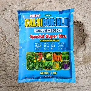 NEW CALSIBOR BLUE 1 KG / CALSIUM + BORON SPESIAL SUPER BLUE  / MENGATASI KUNCUP BUNGA DAN BUAH GUGUR, BUSUK UJUNG BUAH, DAUN KERING / Pupuk pertanian