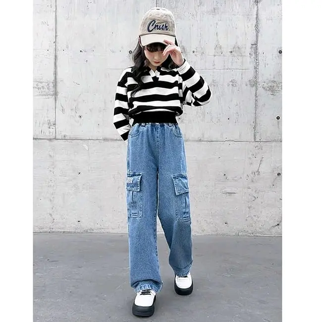 CELANA FASHION ANAK PEREMPUAN CARGO USIA 4-13 TAHUN / KULOT JEANS ANAK VIRAL TERBARU 7