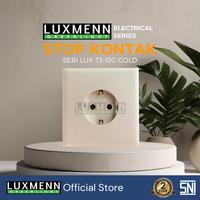 Gambar Luxmenn Stop Kontak Gold Seri LUX-T3-13G 16A 250V Kualitas Terbaik SNI Tahan Api Anti Gores Elegan Best Seller - Socket dari Luxmenn Lighting LED Kota Administrasi Jakarta Utara 1 Tokopedia