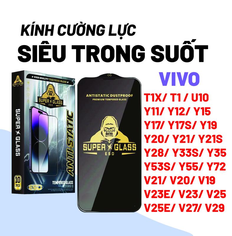 Kính cường lực GLASS cho vivo y11 y12 y12s y17 y17s t1x t1 y15a y15s y20 y20s y35 y53s y55 y33s y22s y16 y21 y21s y02s y01 y20s v29e v27e v25 v25e v23e v21 v20 V19