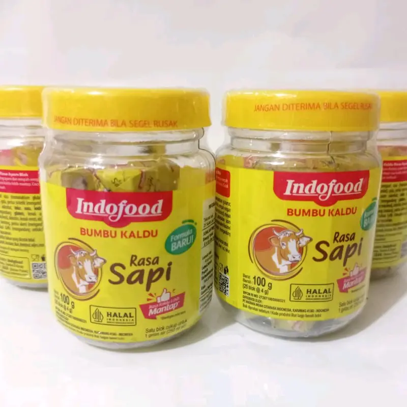 Bumbu Kaldu Indofood Rasa Ayam dan Sapi - Bubuk Instan - Bahan, Garam, Spices, Msg, Penyedap, Powder, Jamur Masakan Soup 1