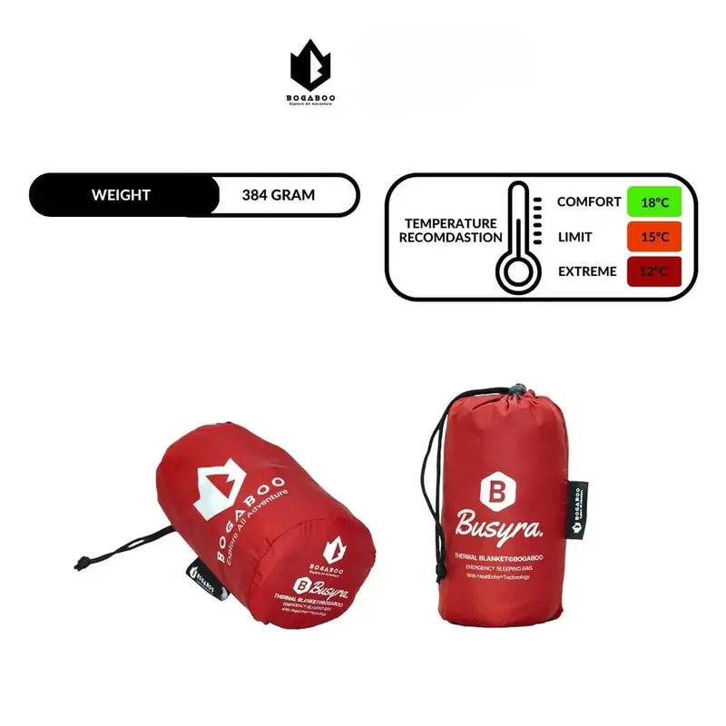 BISA COD BOGABOO sleeping bag ULTRALIGHT thermal blangket seri BUSYRA - sleeping bag 6