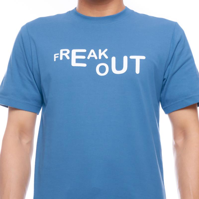 Freakout T-shirt Kaos Unisex Reguler-Big Size Jumbo M-L-XL-2XL-3XL-4XL Cotton Combed 24s Distro Pria Warna Steel Blue Abu Baju Nyaman Sablon Katun Pendek Panjang Stiker 4