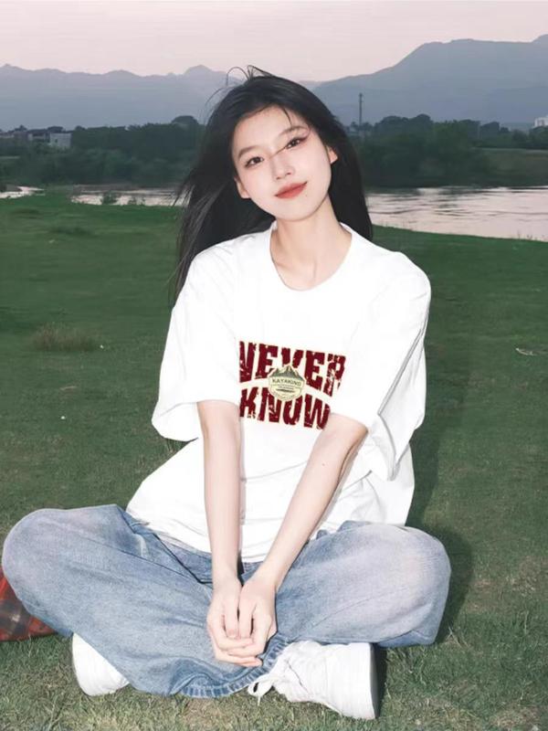 Áo Thun Nam Ngắn Tay, Phong Cách Mới, Xu Hướng Mùa Hè, Thiết Kế Độc Đáo Thích Hợp Mặc Cho Các Cặp Đôi, Áo Thun Thể Thao Cotton Nguyên Chất, Trang Phục Mùa Hè, [Thanh Toán Khi Nhận Hàng] Top 1
