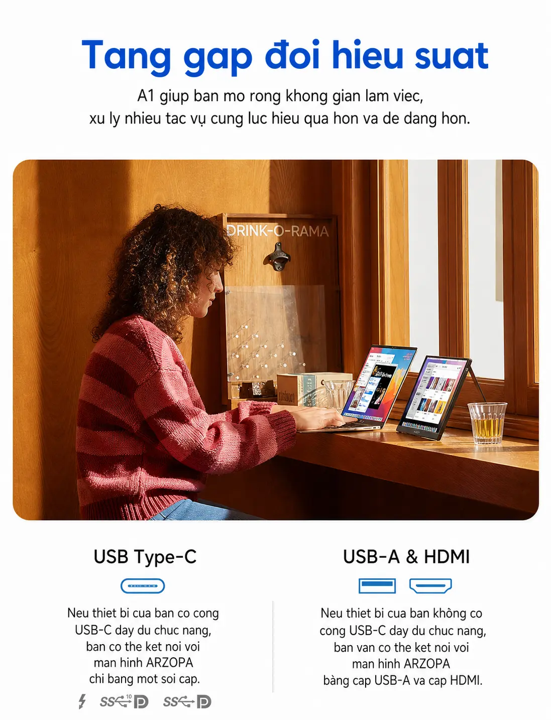 ARZOPA Màn hình di động,1920 * 1080P, Loại IPS, Tương thích với iPad, PC, Mac, Điện thoại, Xbox, Switch, PS4, USB-C và HDMI | BigBuy360 - bigbuy360.vn ARZOPA Màn hình di động,1920 * 1080P, Loại IPS, Tương thích với iPad, PC, Mac, Điện thoại, Xbox, Switch, PS4, USB-C và HDMI | BigBuy360 - bigbuy360.vn