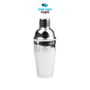 One Two Cups Cocktail Shaker Bartender Boston Style Stainless Steel - JJ60048-550ML