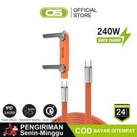 Gambar MOJUE C704 kabel data fast charging 240W dengan stand tersembunyi, kabel 2-in-1 + penyangga ponsel, desain siku 90°, mendukung iOS Type-C / Android, cocok untuk gaming, kerja, dan penggunaan di mobil - Set Oranye (Type-C Charging Port) dari OSCROP Indonesia Kab. Tangerang 1 Tokopedia