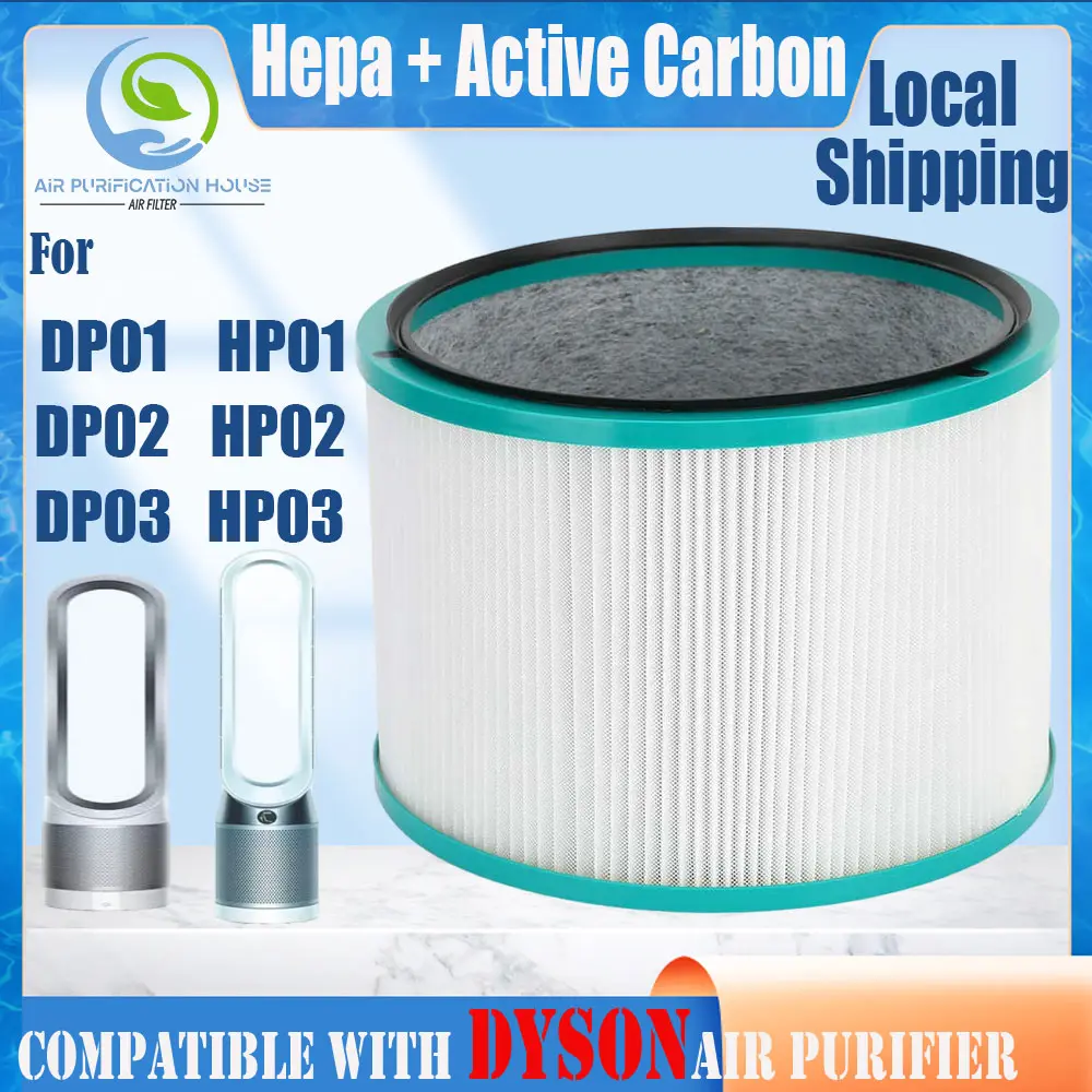 Replacement Compatible with dyson DP01 DP02 DP03/Pure Hot HP00 HP01 HP02 HP03 Filter Authentic Original HEPA&Active Carbon Nano Protect filter Air Purifier Accessories