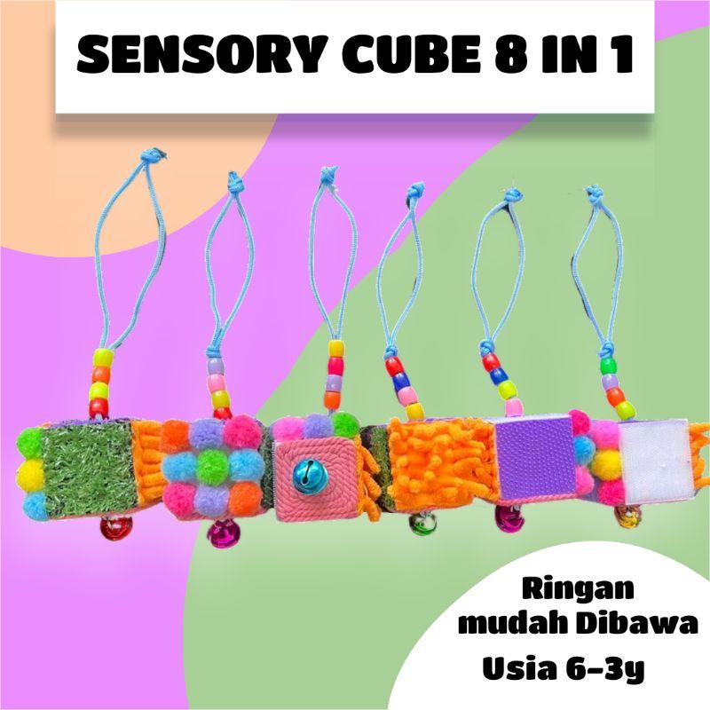 Mainan Montessori Sensory Cube Mainan Motorik Bayi 1