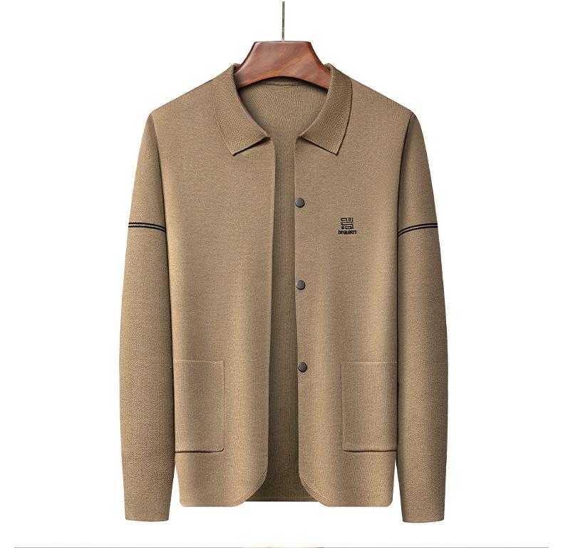 Product Introduction of Cozy High-Density Knit Cardigan for Men: 2024 Autumn Collection Knitwear Menswear Tops Lingerie Knife Longsleeve 16