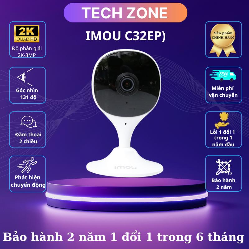 Camera wifi imou C32EP , độ phân giải 2k-3M, đàm thoại 2 chiều, cảnh báo còi hú, góc nhìn rộng tại TECHZONE VN