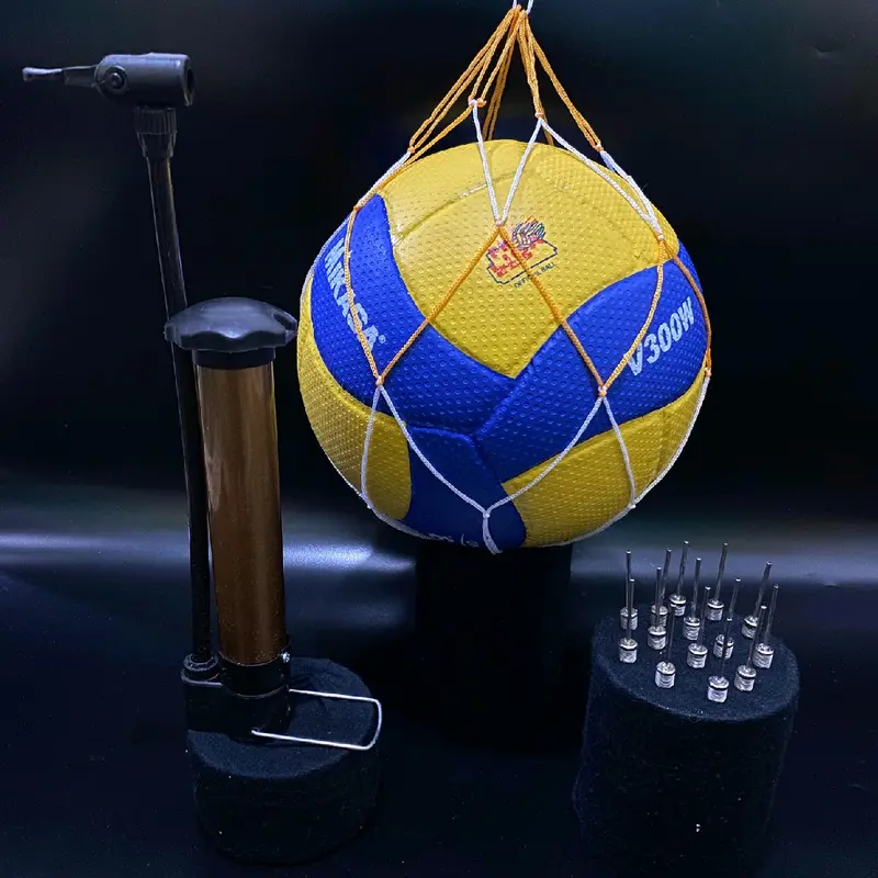 Bola Voli Mikasa V300W Kulit Jeruk Dan V300W Bintik Gratis Pompaan Jaring Pentil Bola Latihan Anak Olahraga  Volley Ball Outdoor mikasav 300w geng gaman volly 0