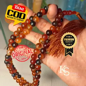 Tasbih Batu Sulaiman Madu Asli Original 8mm 99butir Premium
