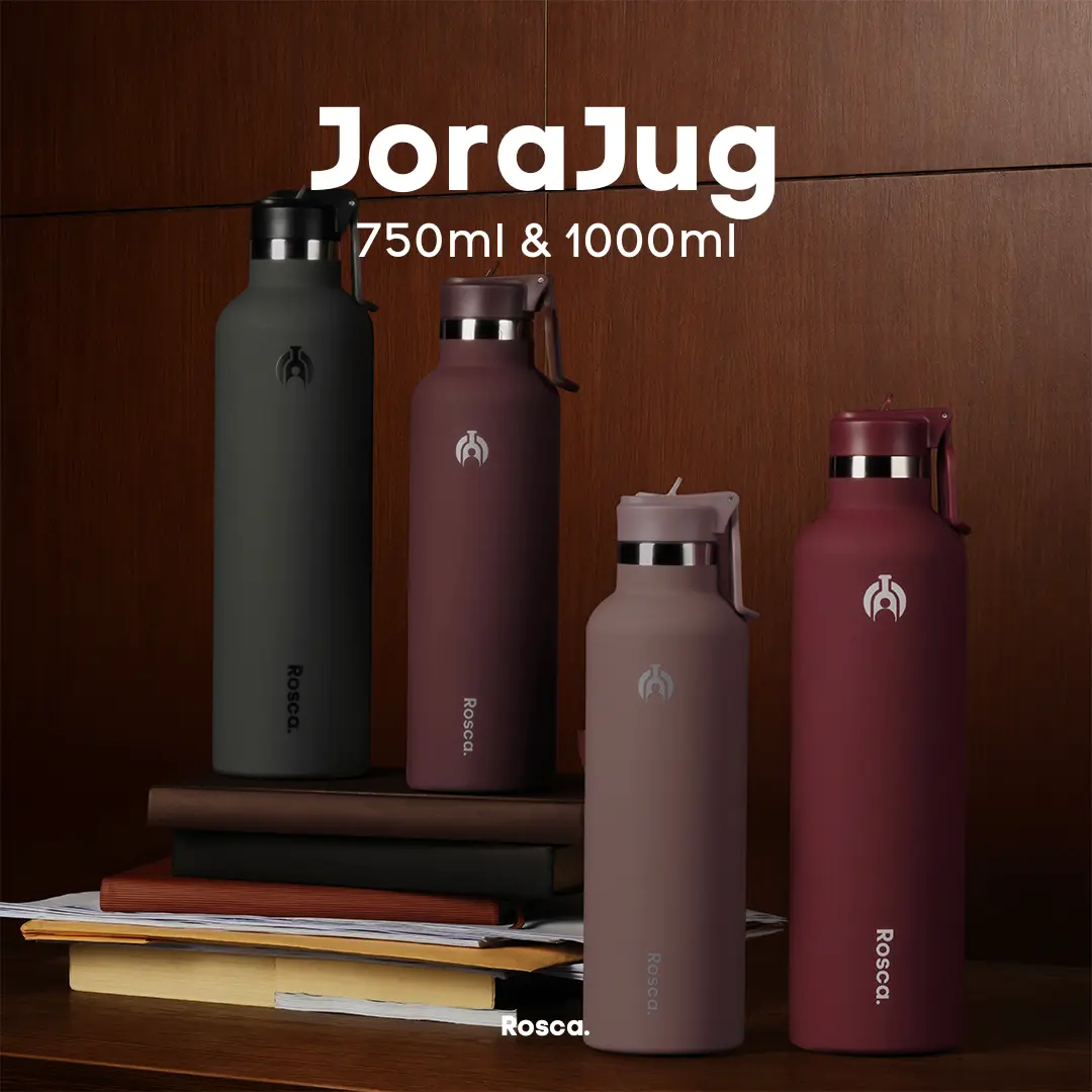 Rosca JoraJug Tumbler Stainless 1 Liter Botol Minum 1 Liter Tahan Panas / Dingin Portable Stainless Steel Tumblr