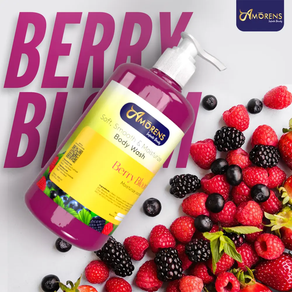 Amorens Body Wash Soft, Smooth, Moisturizing / Sabun Mandi Cair Berry Bloom [500ml] Moisturize your skin