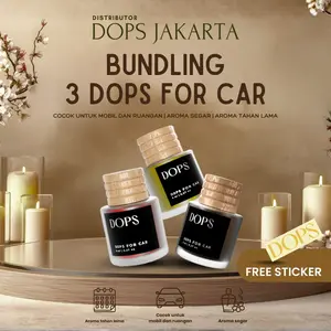 DOPS Jakarta Bundling 3pcs Dops for Car Gantung  | Parfum Mobil Gantung 3pcs l Pewangi Segar Kendaraan l Aroma Kopi Melon Bubblegum Vanilla Melati Strawberry