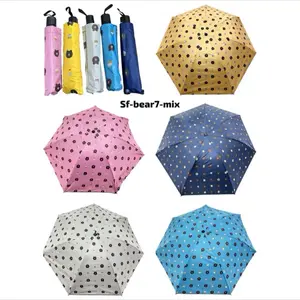 PAYUNG LIPAT MOTIF BEAR - Sf-bear7-mix Payung Lipat Motif Bear Unik Mudah Dibawa Cocok untuk Sehari-hari