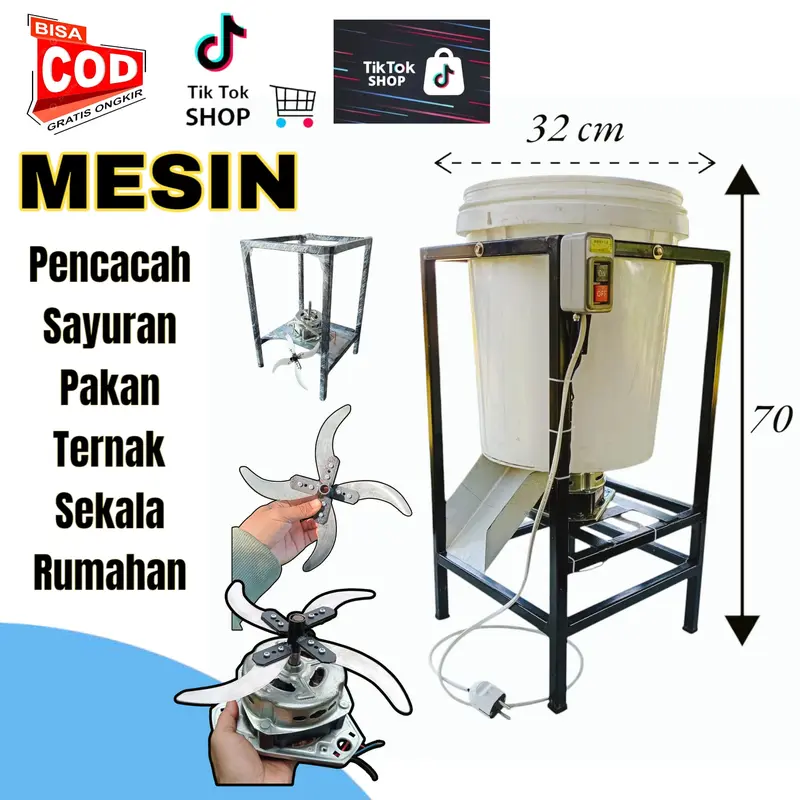 Mesin Pencacah Mini Utuk pakan ternak Serbaguna Solusi Praktis - Shop ...