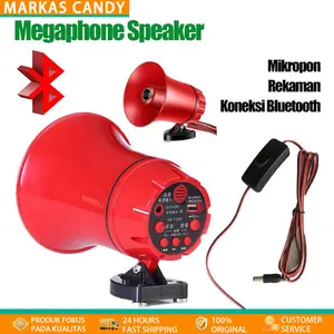 Megaphone Speaker corong Sirine Bisa rekam Suara merk Suara Jernih Bluetooth Keliling Motor Aki Rekam Sirine Rekam