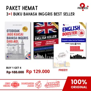 Paket Hemat 3+1 Buku Bahasa Inggris Bestseller (Otodidak Inggris + English Killer + English Booster + Everyday English)