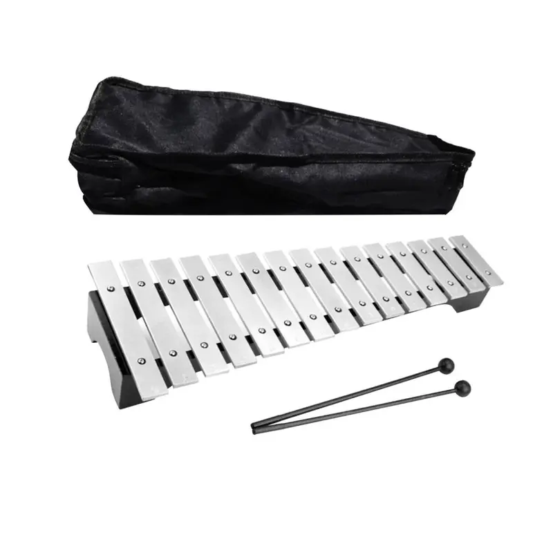 Đồ chơi nhạc cụ gõ, Đàn Xylophone 15 bàn, Đàn gõ gõ Glockenspiel, với túi đựng và dũa móng tay, dành cho trẻ em, Thích hợp cho sân khấu ban nhạc 2