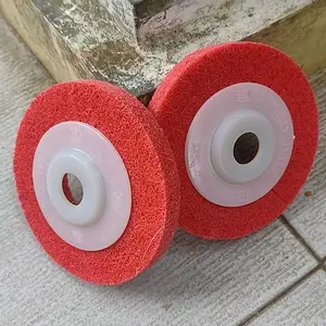 NESO Nilon Mata Gerinda Poles 4inch Mata Pemoles Berbahan nilon Pemoles kayu Besi stainless steel Non Woven