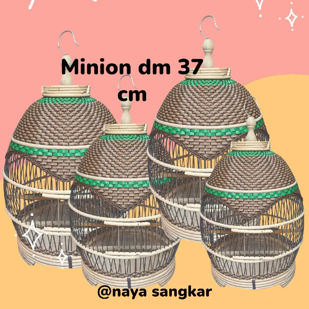 Sangkar Minion Kerucut DM 37 cm Model Terlaris - Produk Baru