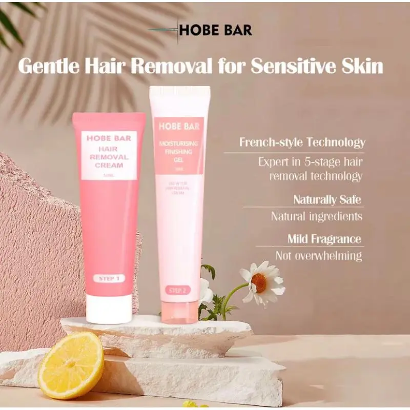 HOBE BAR Gentle Hair Removal + Fresh Mouth Spray Probiotic Oral Spray Peach Mint 1