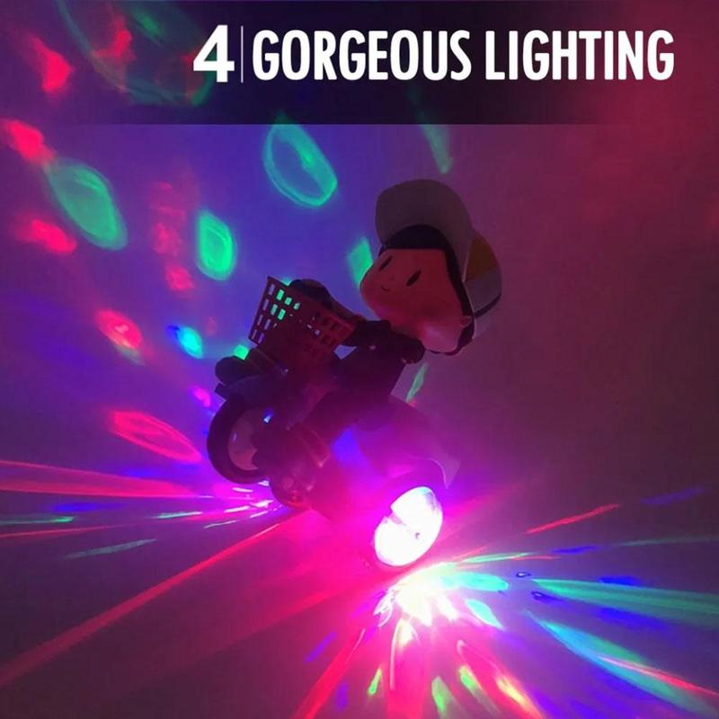 Product Introduction of Electric Stunt Tricycle Toy Auto 360° Wheel Up Rotating Car Toy With Music And Light Children's E9T4 30