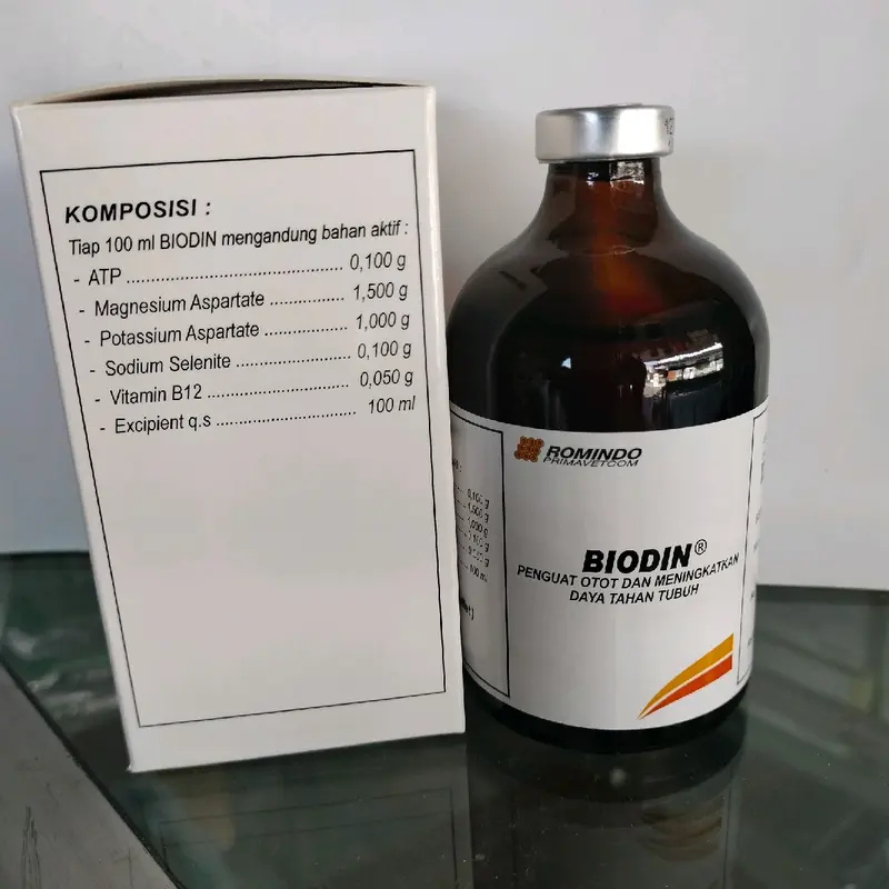 BIODIN 100 ml menguatkan Otot stamina daya tahan tubuh hewan pasca sakit, kelelahan 3