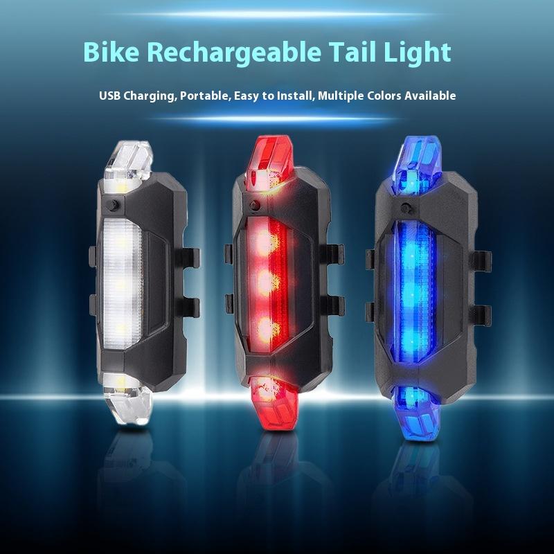 Đèn Xe Đạp Sau LED Sạc USB Đèn Hậu Xe Đạp An Toàn Cảnh Báo Chống Trộm Đèn Sau…