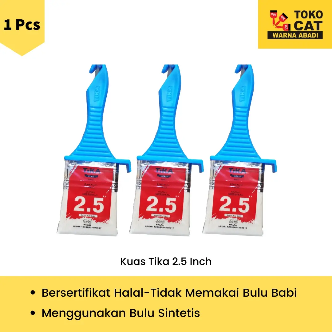 Kuas Cat Tika 2.5 Inch  - Label Halal