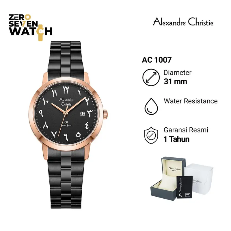 Jam Tangan Wanita Alexandre Christie AC 1007 Stainless Original Garansi Resmi 1 Tahun quartz watches 6