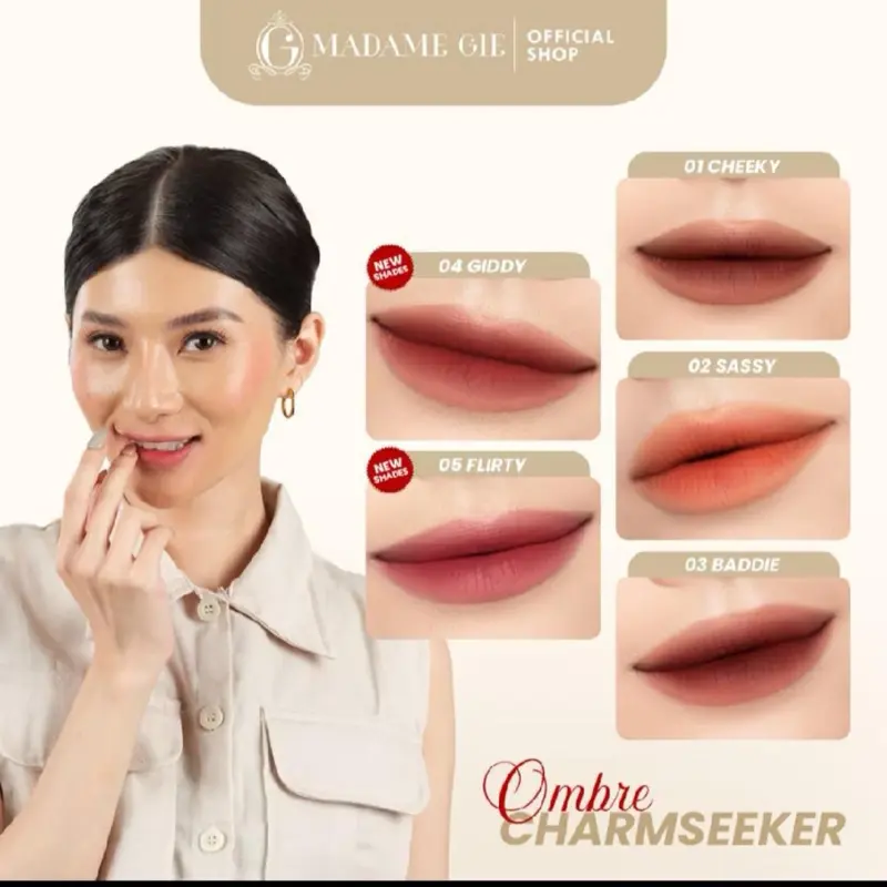 Madame gie Charmseeker 2in1 Ombre Lip Products Bibir Lipstick Lipstik Kosmetik