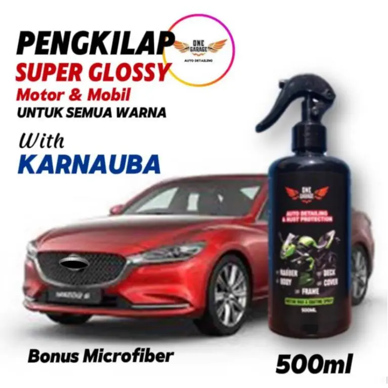 AUTO DETAILING / SPREY PENGKILAP BODY MOBIL- MOTOR CARNAUBA WAX Kendaraan Paint