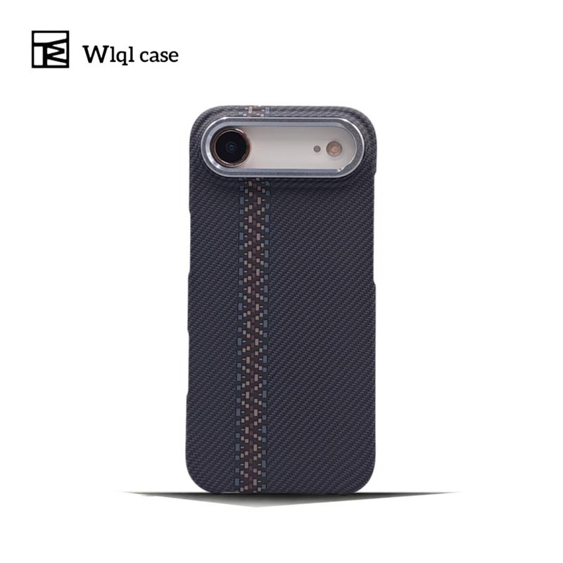 Ốp điện thoại bề mặt Kevlar MagSafe từ tính, dành cho iPhone 17 Air, 16, 15, 14, 13 và iPhone 17 Pro Max; bảo vệ toàn diện chống rơi, tương thích với…