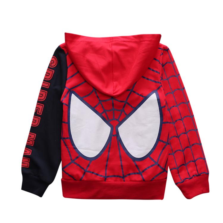 Product Introduction of Children Hoodie Coat Sweatshirt For Kids Boy Zip Cotton Spiderman Clothes Fashion Outwear 43