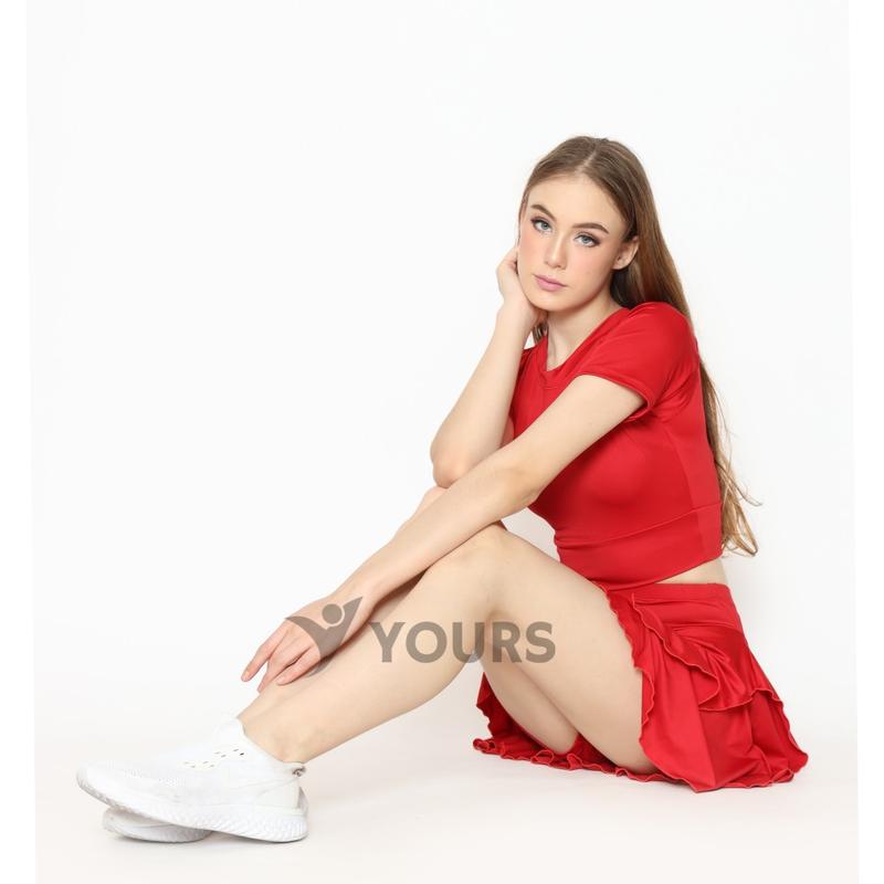 Product Introduction of YOURS - Giselle Tennis Skort / Rok Mini Senam Line Belly Dance 3