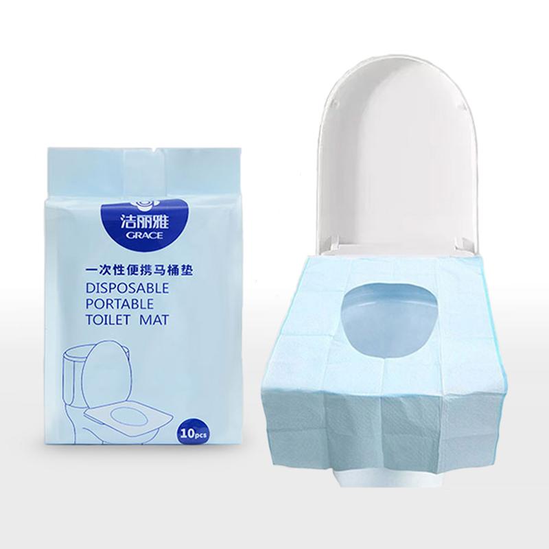 Product Introduction of Grace Toilet Seat Covers Disposable Travel Faster use-with Sticker Waterproof Disposable Toilet Seat Cover for Adults and Kids, Individually for Public Restroom/Airplane/Outdoors 2