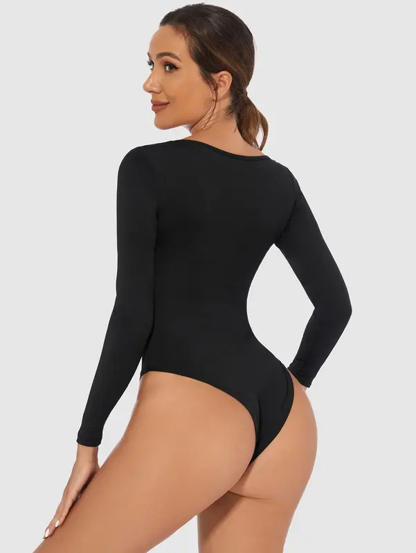 Bodysuit 03 Lengan Panjang Bodycon Pengait Bawah 1