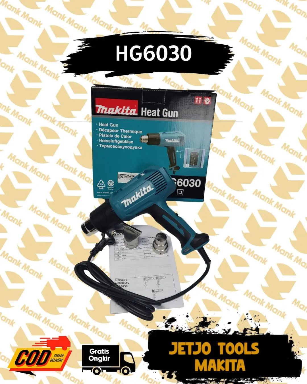 Hot Gun Makita (HG6030) Mesin Pengering Makita Hot Gun Makita Original