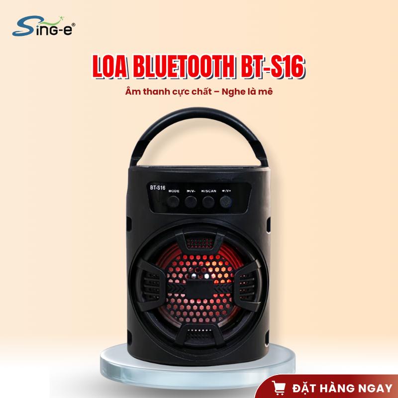  Loa Bluetooth BT-S16 – Loa mini tay cầm tiện lợi âm thanh sống động LED nổi bật nghe nhạc cực đã 