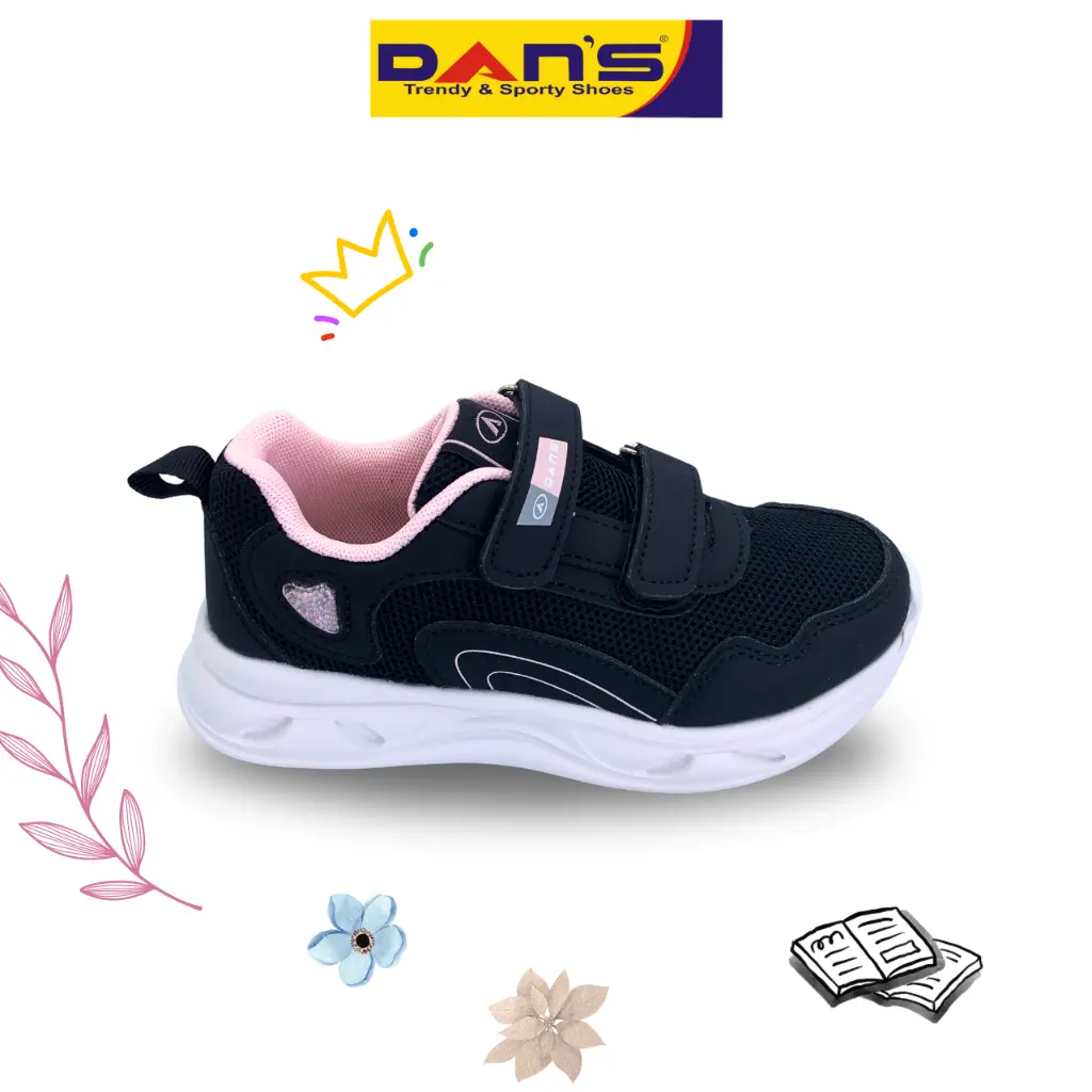 Sepatu Dans Luneva Sepatu Sneakers Anak Perempuan - Black